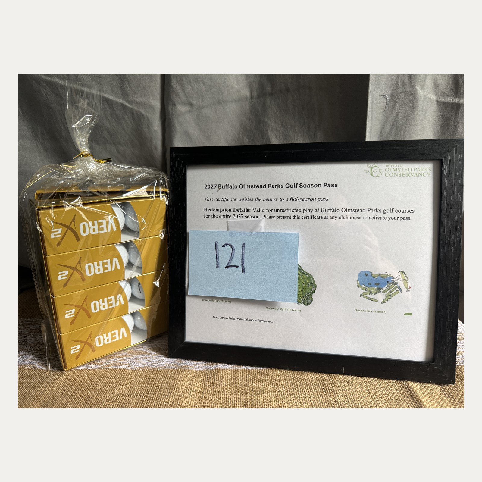 Premium Raffle Item #121: 2027 Buffalo Olmsted Parks Golf Season Pass + Golf Balls