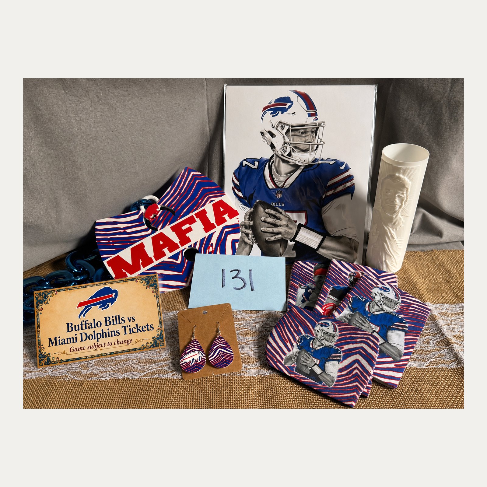 Premium Raffle Item #131: Ultimate Buffalo Bills Fan Package + Miami Dolphins Game Tickets