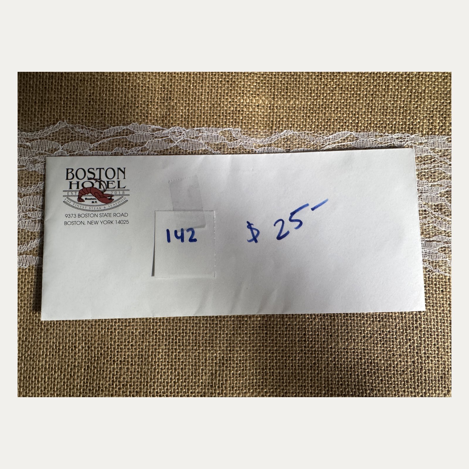 Raffle Basket/Item #142: Boston Hotel Gift Certificate