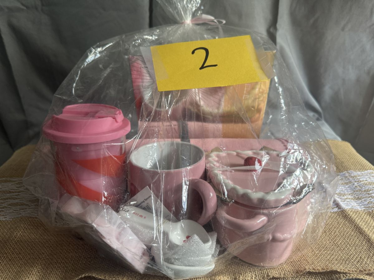 Raffle Basket #2: Pink Coffee & Tea Set
