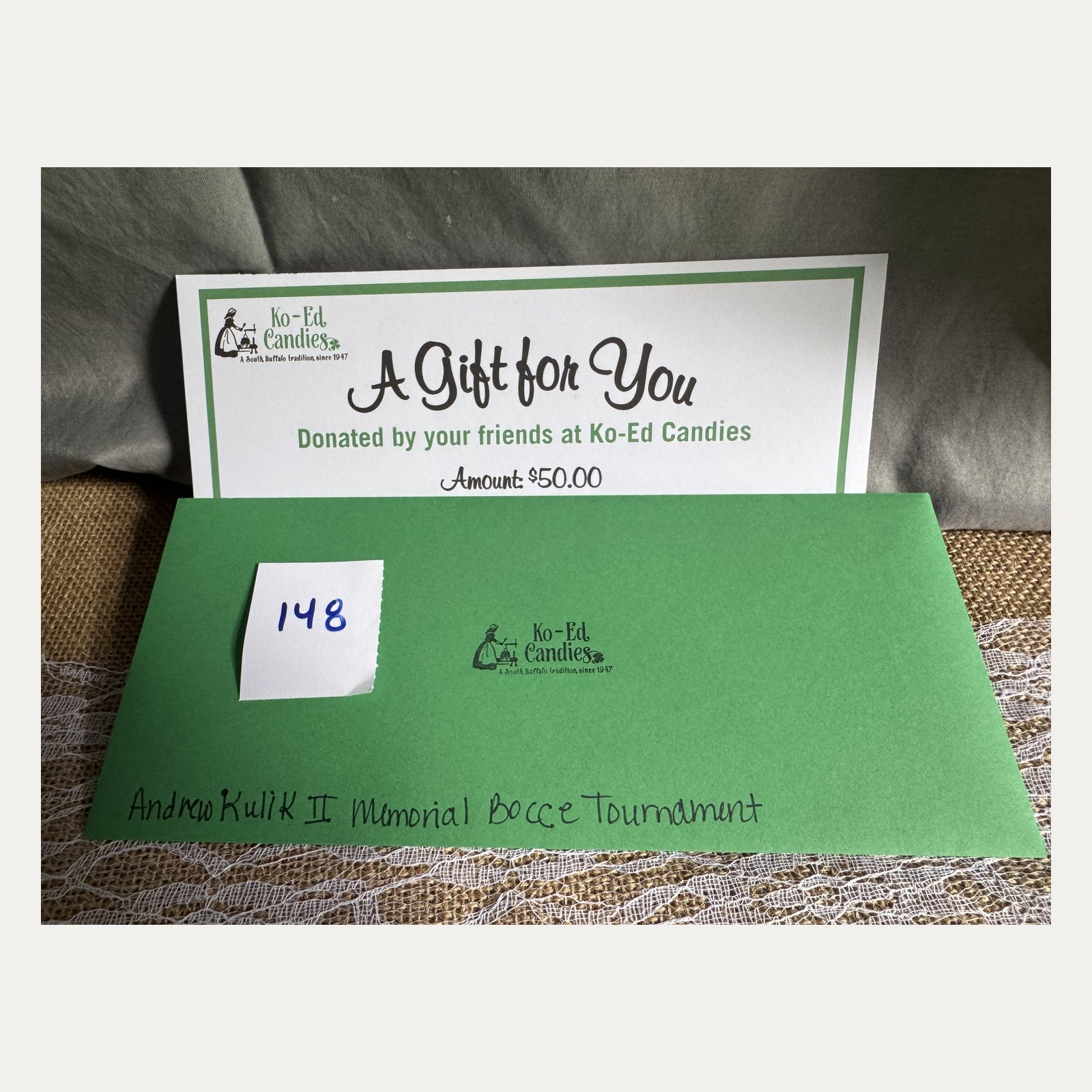 Raffle Basket/Item #148: Co-Ed Candy Gift Certificate